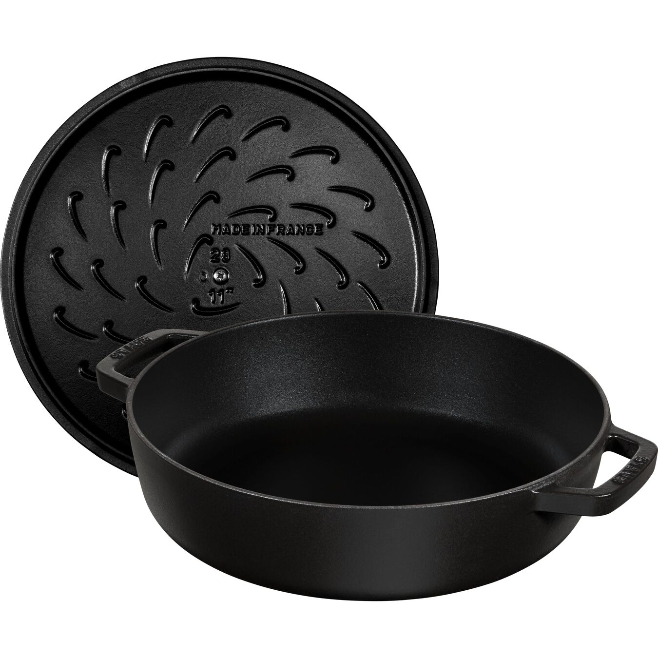 24 cm round Cast iron Saute pan Chistera black,,large 6