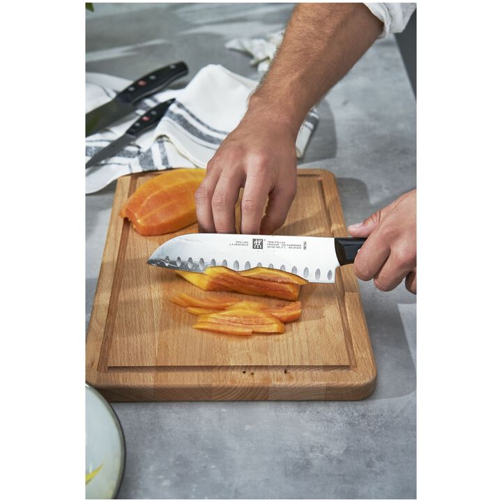 TWIN Signature, 7-inch, Hollow Edge Santoku Knife, large 3