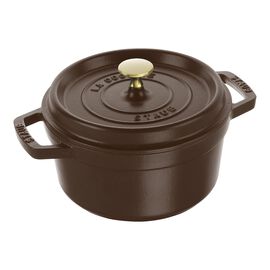 Cocotte 18 cm, Rond(e), Chocolat, Fonte