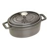 Cast Iron - Oval Cocottes, 1.1 qt, Oval, Cocotte, Graphite Grey, small 1