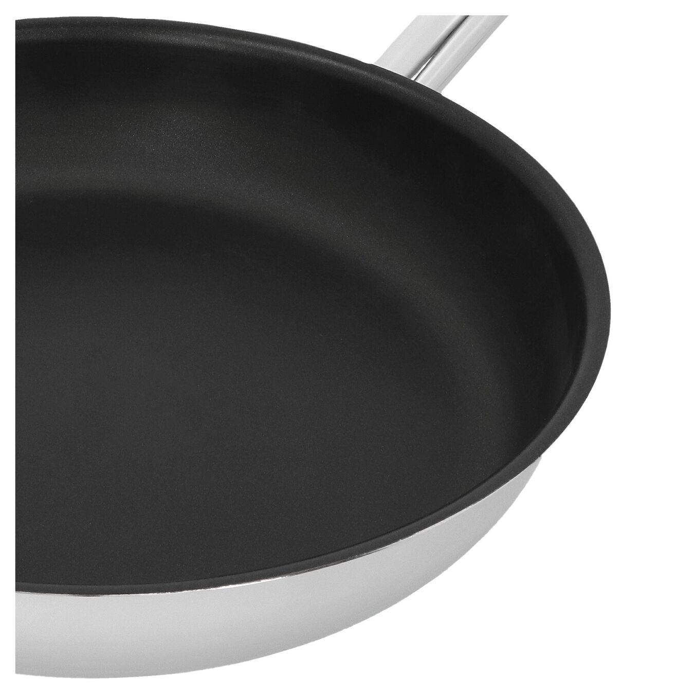 32 cm 18/10 Stainless Steel Frying pan silver-black,,large 2