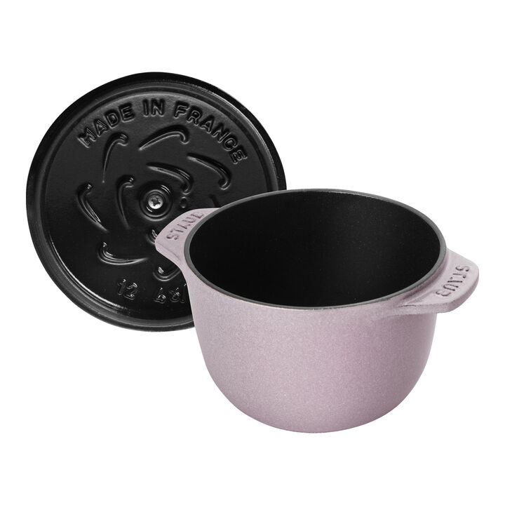 鋳物ホーロー鍋, ラ・ココット de GOHAN 12 cm, ラウンド, シフォンローズ, 鋳鉄, large 2