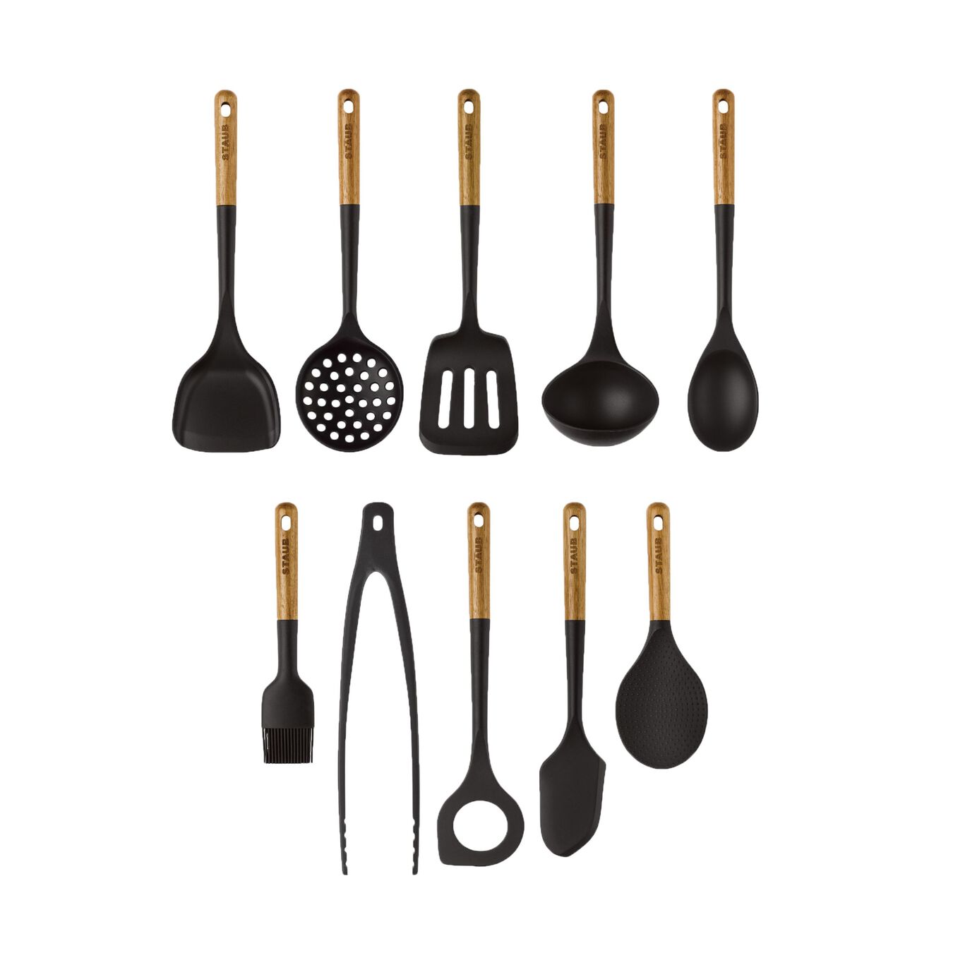 Kitchen Utensils Set Rose Gold Stainless Steel and Silicone 10 Pcs Cooking Set