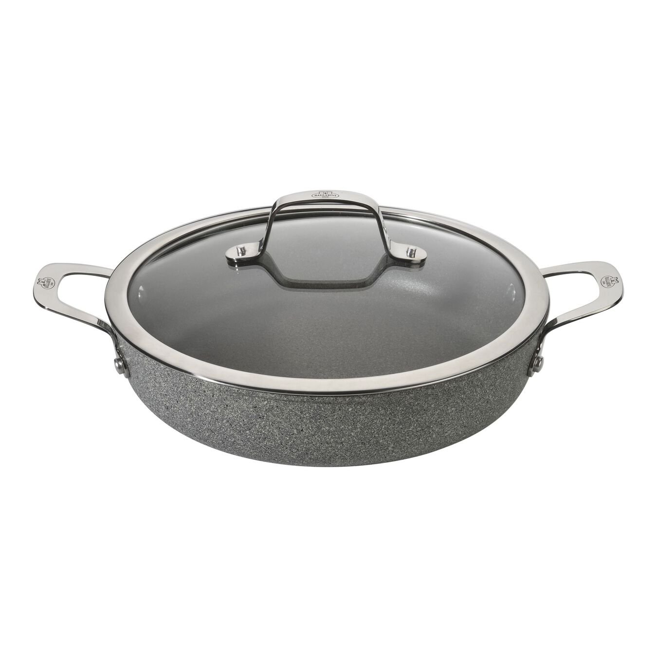 28 cm Granitium Serving pan with lid,,large 1