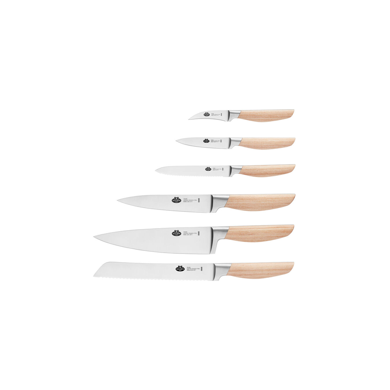 Set di coltelli con ceppo con tagliere - 8-pz., naturale,,large 4