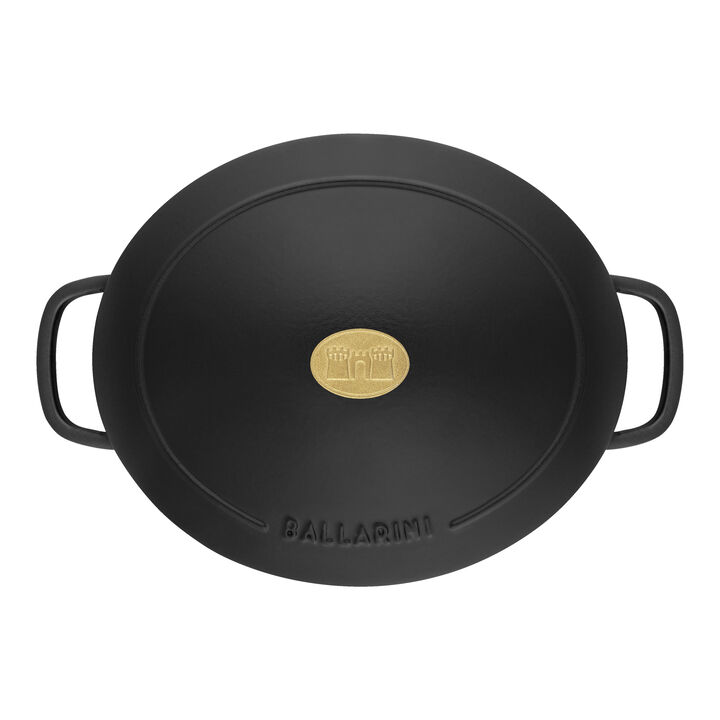 ベラモンテ, 鋳物ほうろう鍋 23 cm, オーバル, ブラック, 鋳鉄, large 3