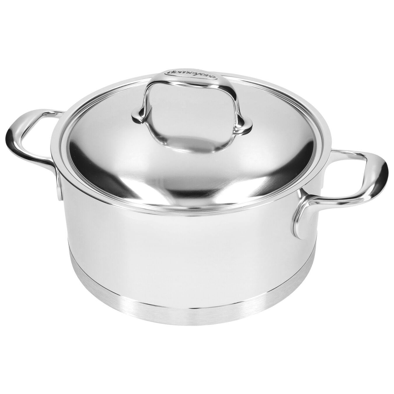 22 cm 18/10 Stainless Steel Stew pot with lid silver,,large 4