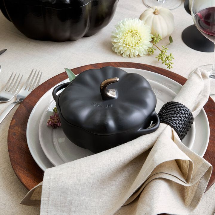 Ceramique, Cocotte 15 cm, calabaza, Negro, Cerámica, large 4