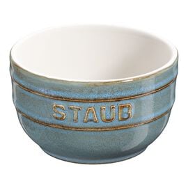 Staub Ceramique, 2 Piece ceramic round Ramekin set, ancient-turquoise
