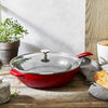Pans, 26 cm / 10 inch cast iron DAILY PAN WITH GLASS LID, cherry, small 7