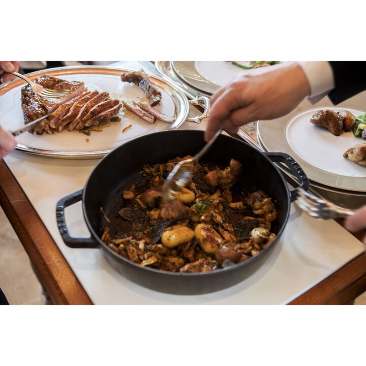 Pans, Koekenpan met 2 handgrepen 26 cm, Zwart, large 2