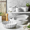 Ceramic, 8 Piece Bakeware set, white, small 3