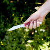 Outdoor, 4-inch, Folding Pocket Knife With Leather Sheath, Red Jigged Bone, small 7
