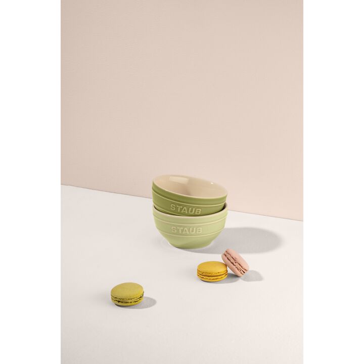 Ceramique, ボウルセット マカロングリーン 12 cm / 2-個, large 3