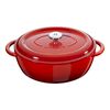 4.4 l cast iron oval Cocotte, red,,large