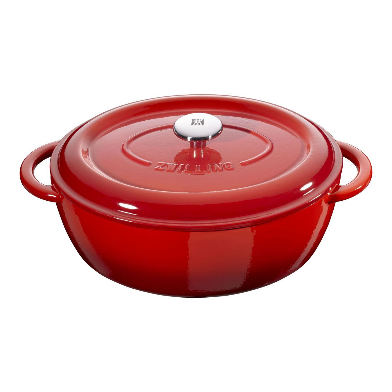 4.4 l cast iron oval Cocotte, red,,large 1