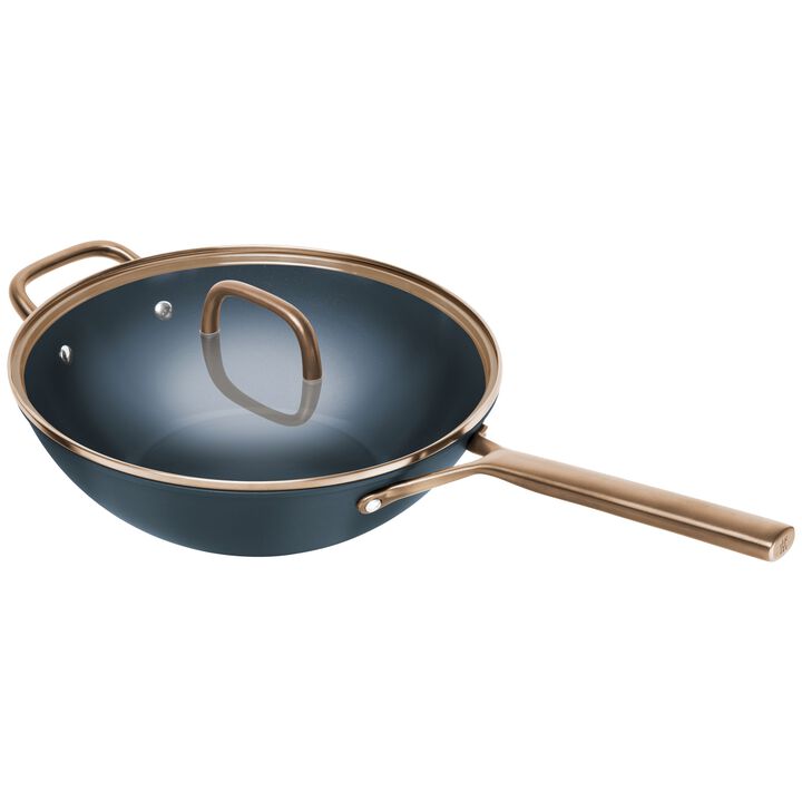 Milano, Wok mit Glasdeckel 30 cm, Aluminium, large 1