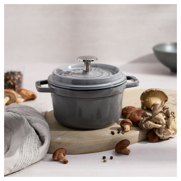La Cocotte, 14 cm round Cast iron Cocotte graphite-grey, large 2