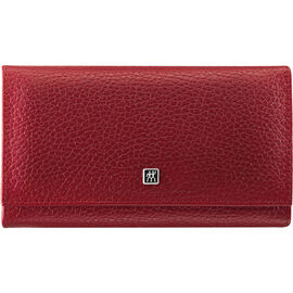 7-pc, Leather Snap Fastener Case, Red