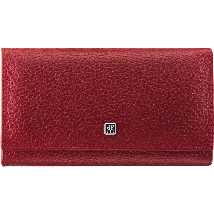 CLASSIC, 7-pc, Leather Snap Fastener Case, Red, large 2