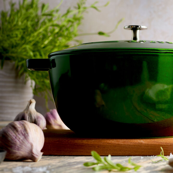 Cast Iron, 5 qt, French oven, basil, large 4