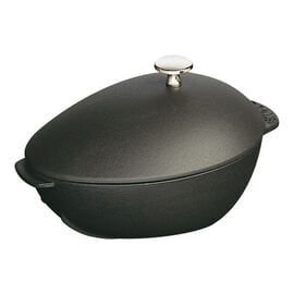 Staub Specialities, 25 cm oval Cast iron Mussel pot black