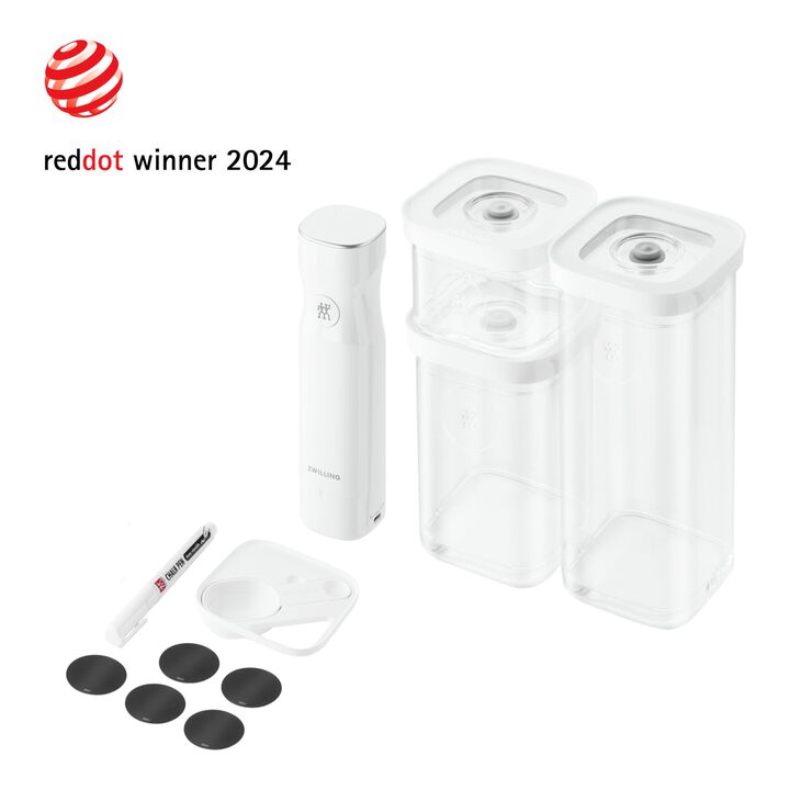 Fresh & Save CUBE, CUBE Vacuum Starter Set, S / 6 Piece, transparent-white, large 1