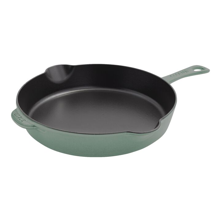Pans, 22 cm / 8.5 inch cast iron Traditional Deep Frypan, eucalyptus, large 1