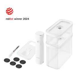CUBE Vacuum Starter Set, M / 5 Piece, transparent-white