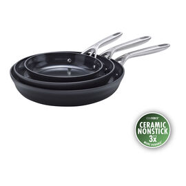 3-pc, Aluminum, Non-stick, Fry Pan Set
