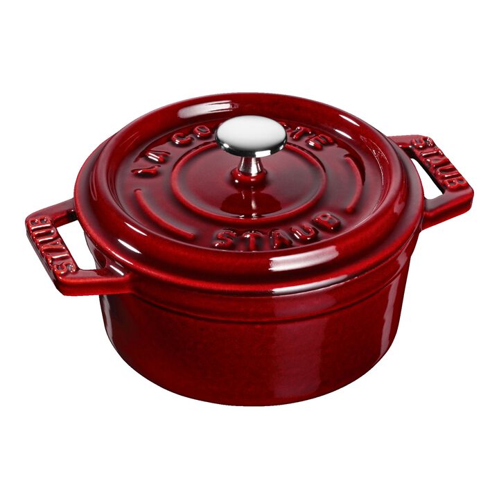 Cast Iron, 0.25 qt, Mini Round Dutch Oven, grenadine, large 1