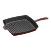 Cast Iron, 12-inch, Cast Iron, Square, Grill Pan, Grenadine, small 1