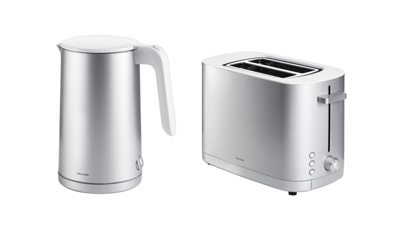 Kettle And 2 Slot Toaster Set Silver 1