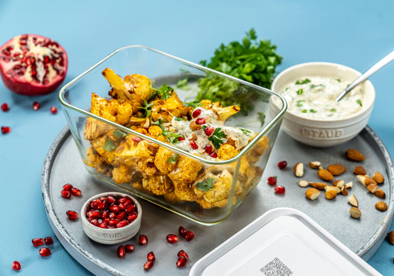 Recipe for a delicious Cauliflower Salad With Tandoori Yogurt Sauce