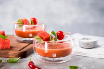 Watermelon and Tomato Gazpacho