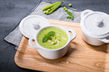 Cold Pea Soup with mint