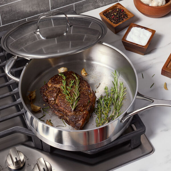 Buy Demeyere Atlantis 3 qt Sauté Pan With Helper Handle And Lid