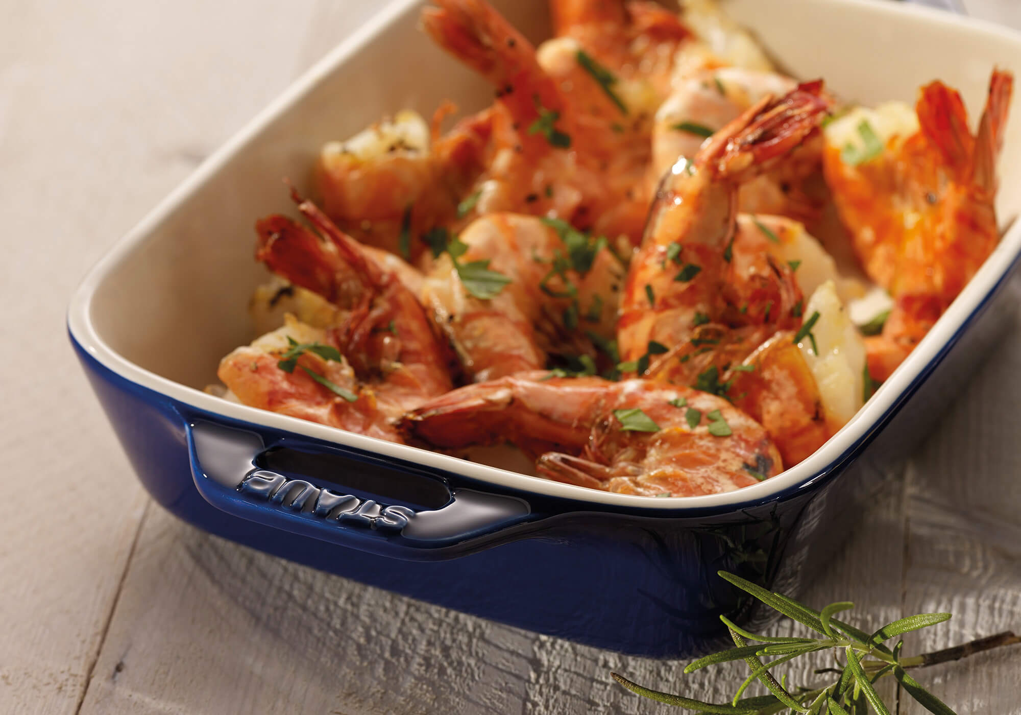 Shrimp tails with garlic