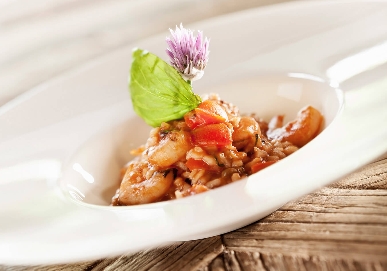 Prawn-tomato risotto