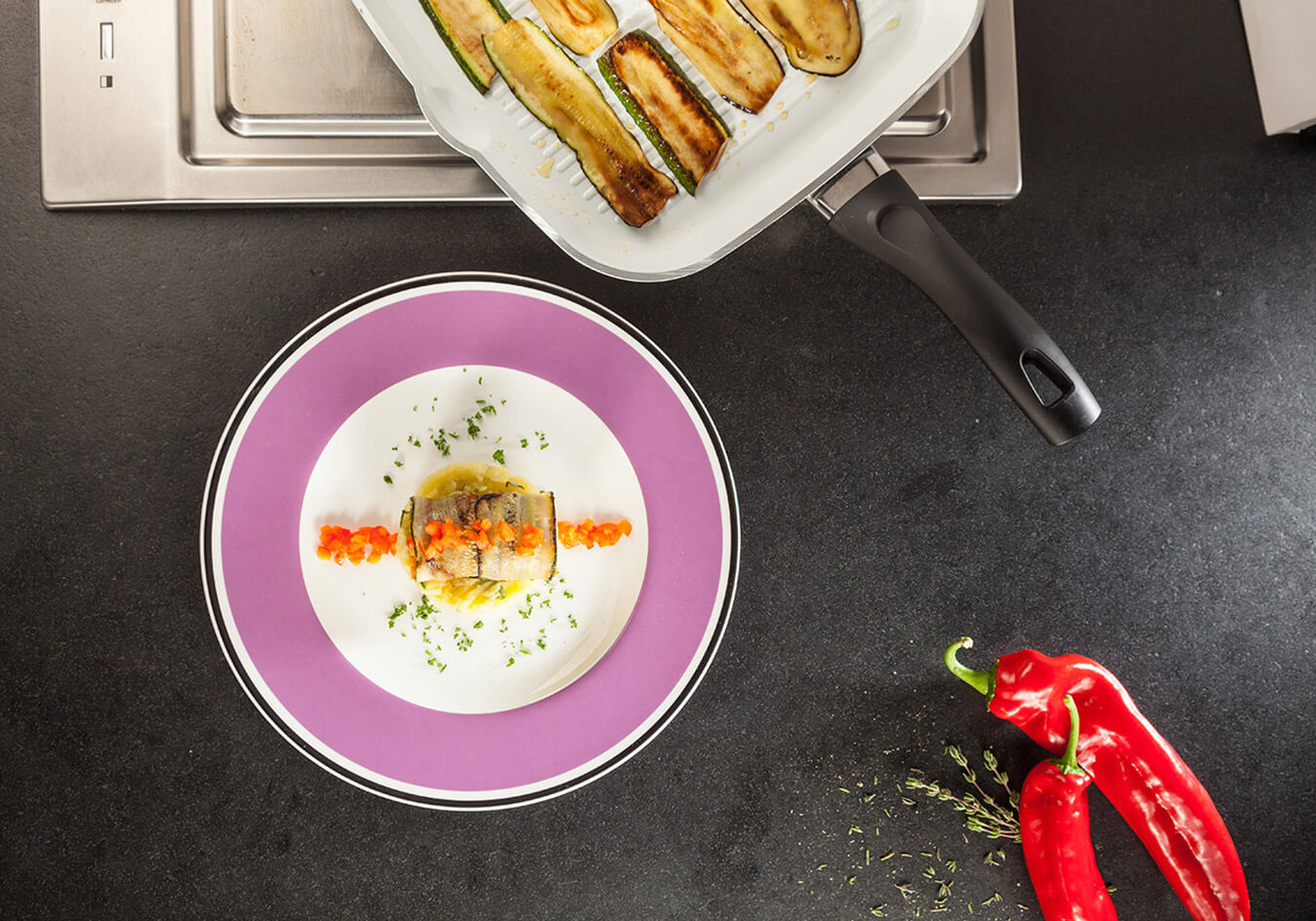 Grilled vegetable roulettes