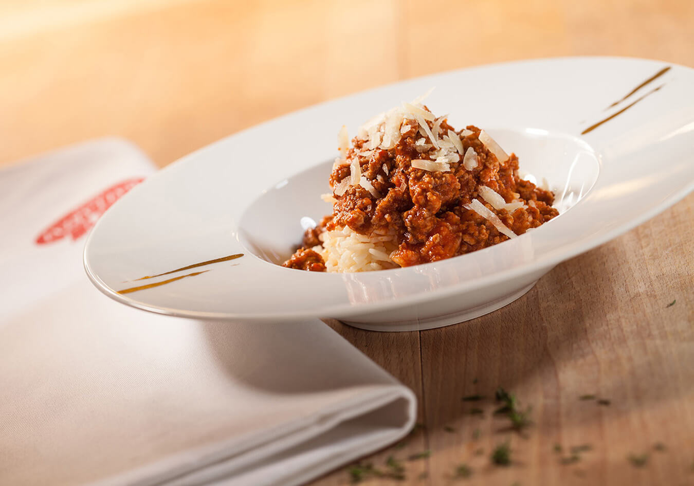 Bolognese and rice