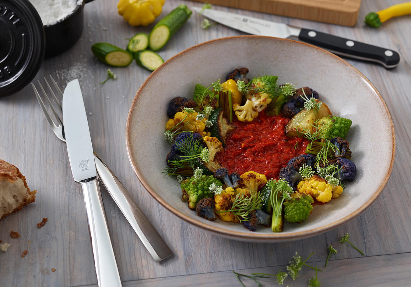Seared Vegetables with Romesco
