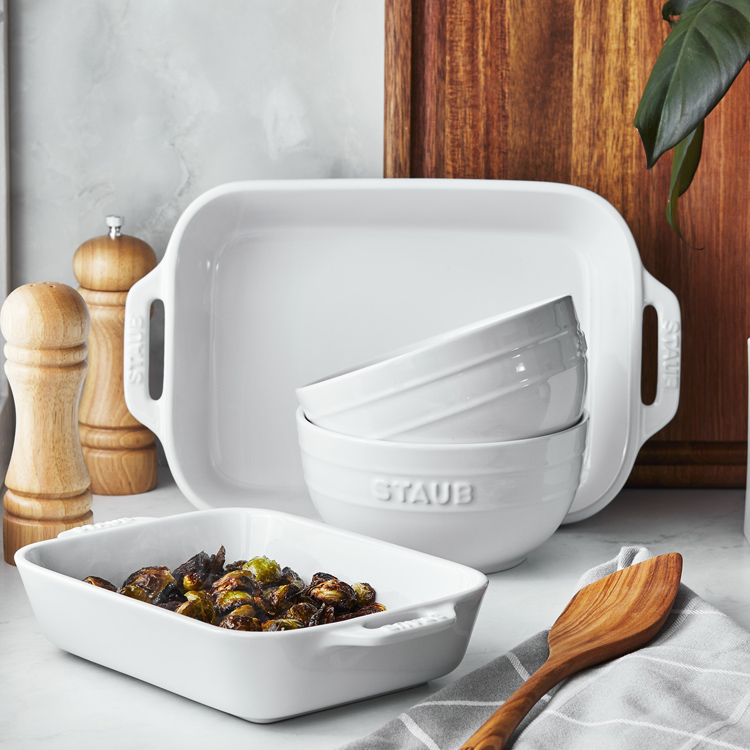 Staub Ceramics 4-pc Baking Pans Set, Casserole Dish With Lid, Brownie Pan :  Target