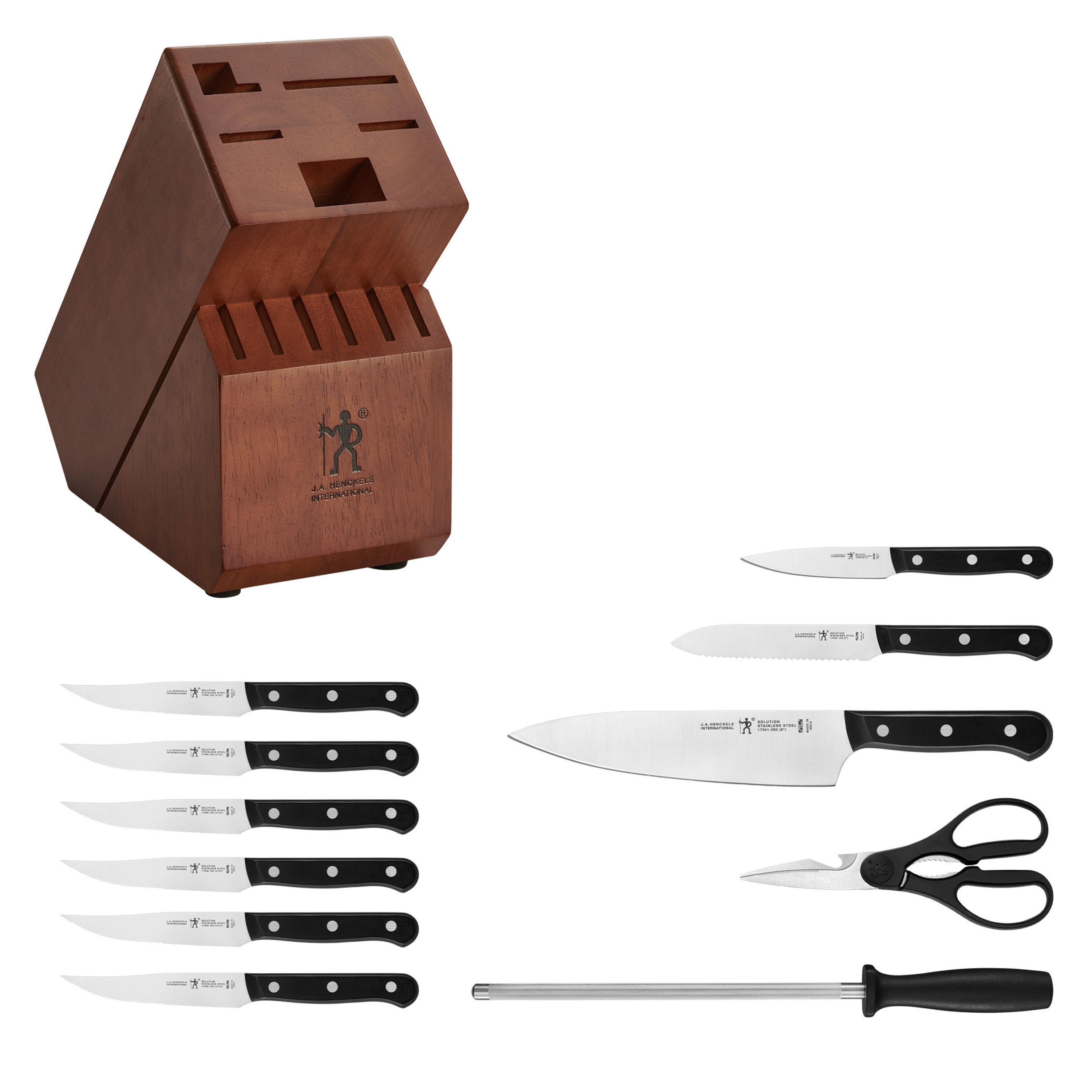 Zwilling J.A. Henckels International Statement Knife Set - 15 Piece,  Stainless Steel, Plastic Handle, Dishwasher Safe in the Cutlery department  at