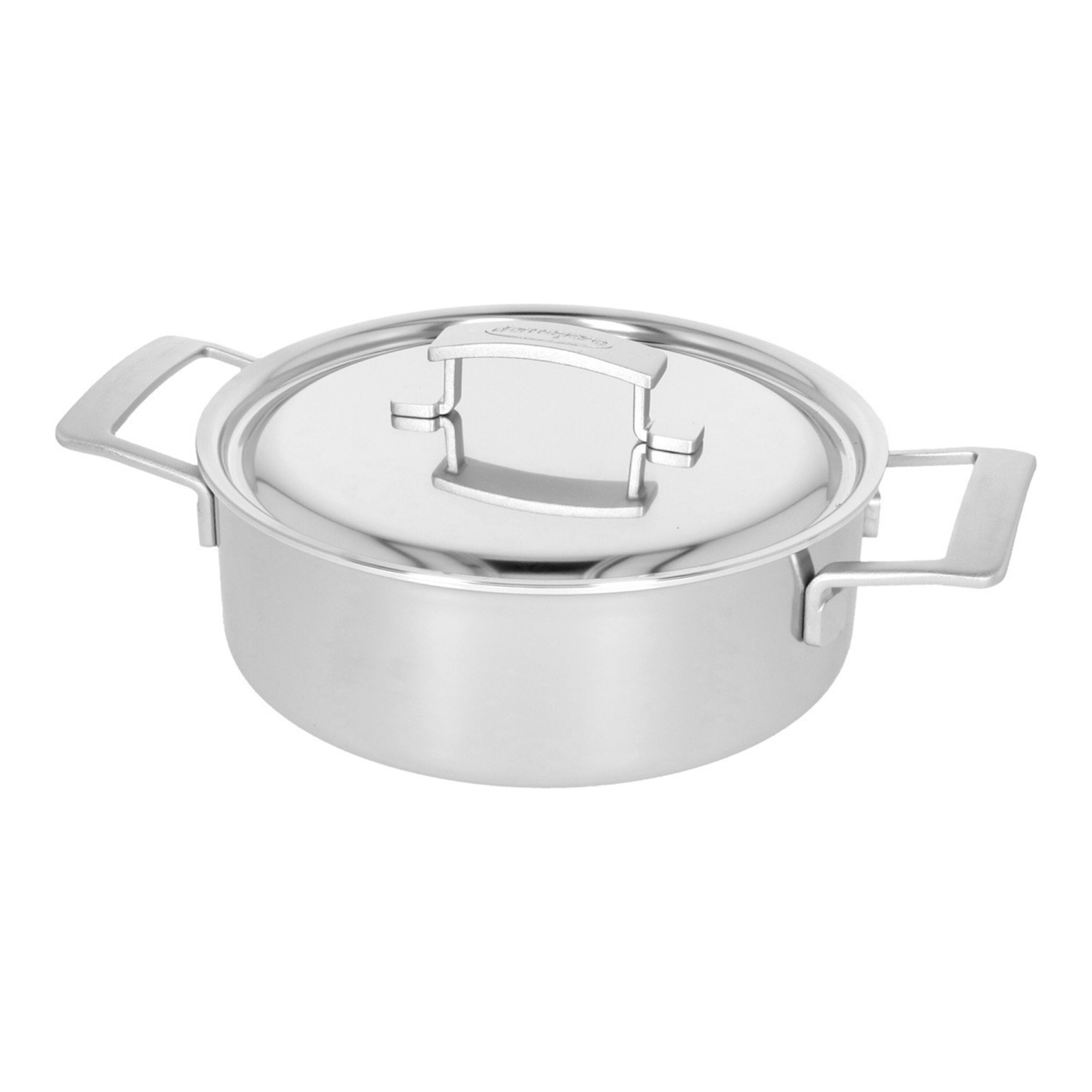 Demeyere Industry 5 Deep Sauté Pan with Double Handle and Lid, 3 qt
