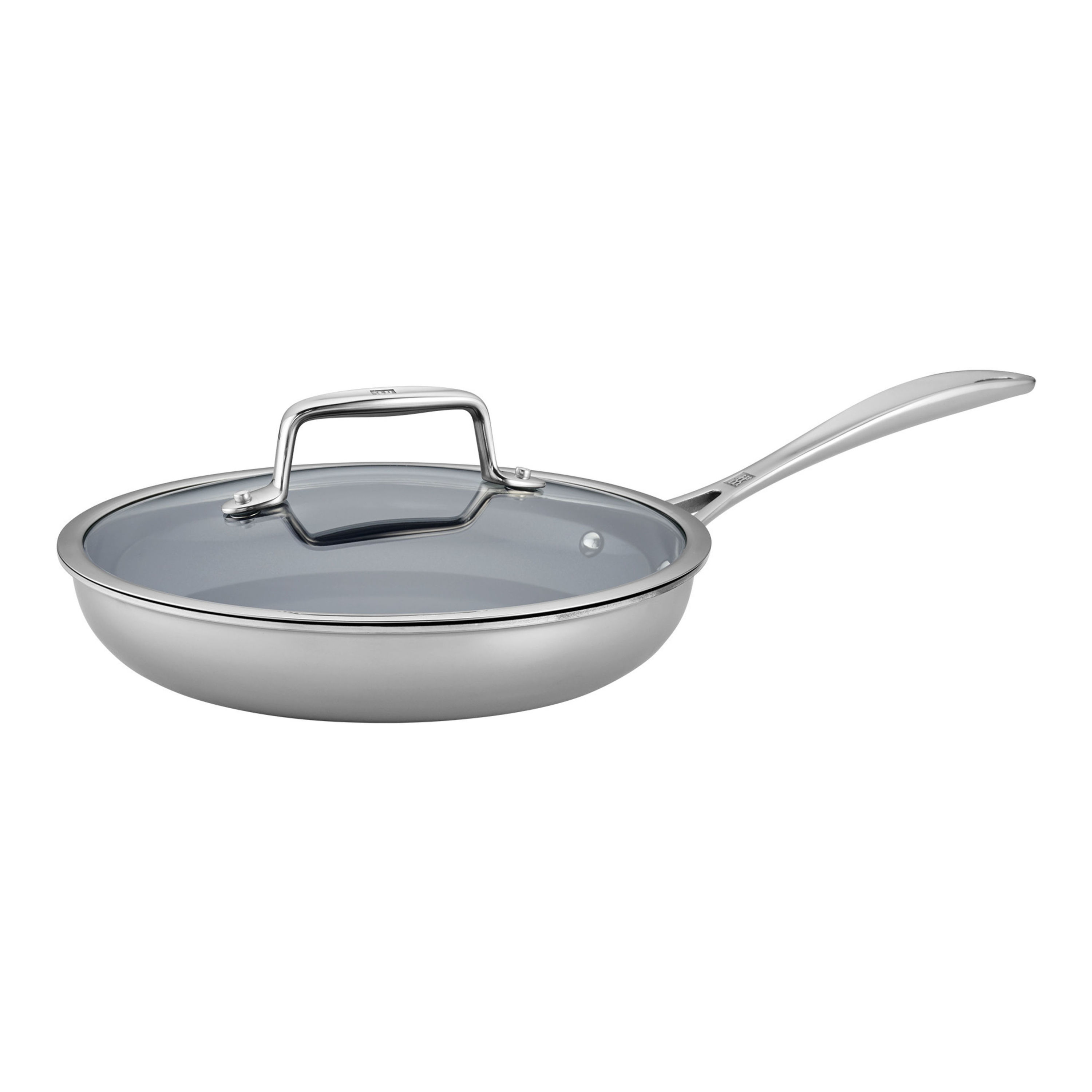 Zwilling Clad CFX 2-pc, Stainless Steel, Ceramic, Non-Stick, Fry Pan with Lid Set
