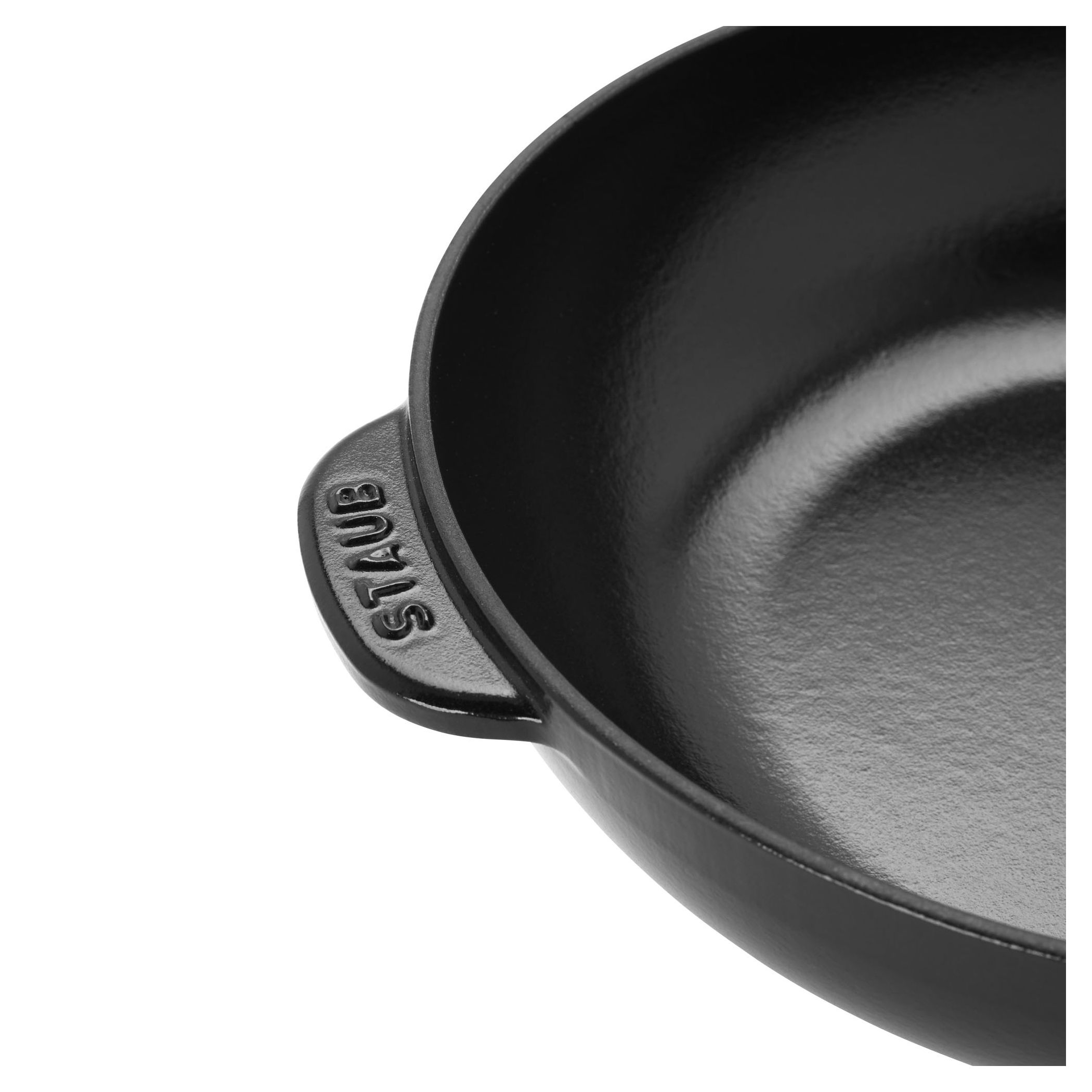 Staub Cast Iron - Fry Pans/ Skillets 10-inch, Daily pan with glass lid,  graphite grey