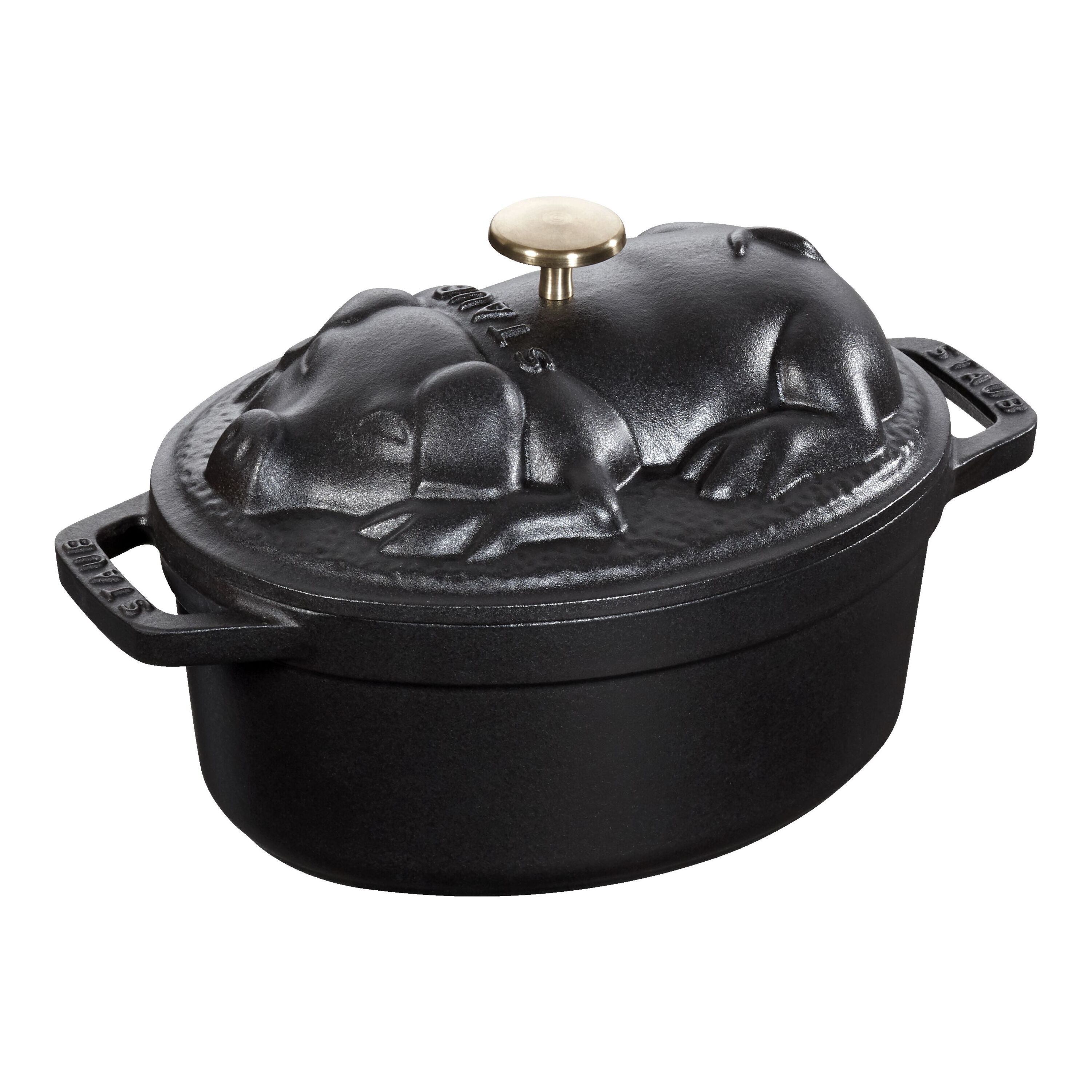Staub Cast Iron 1.1 Qt, Oval Pig Cocotte in Graphite Grey– Whisk'd - Your  Kitchen Store