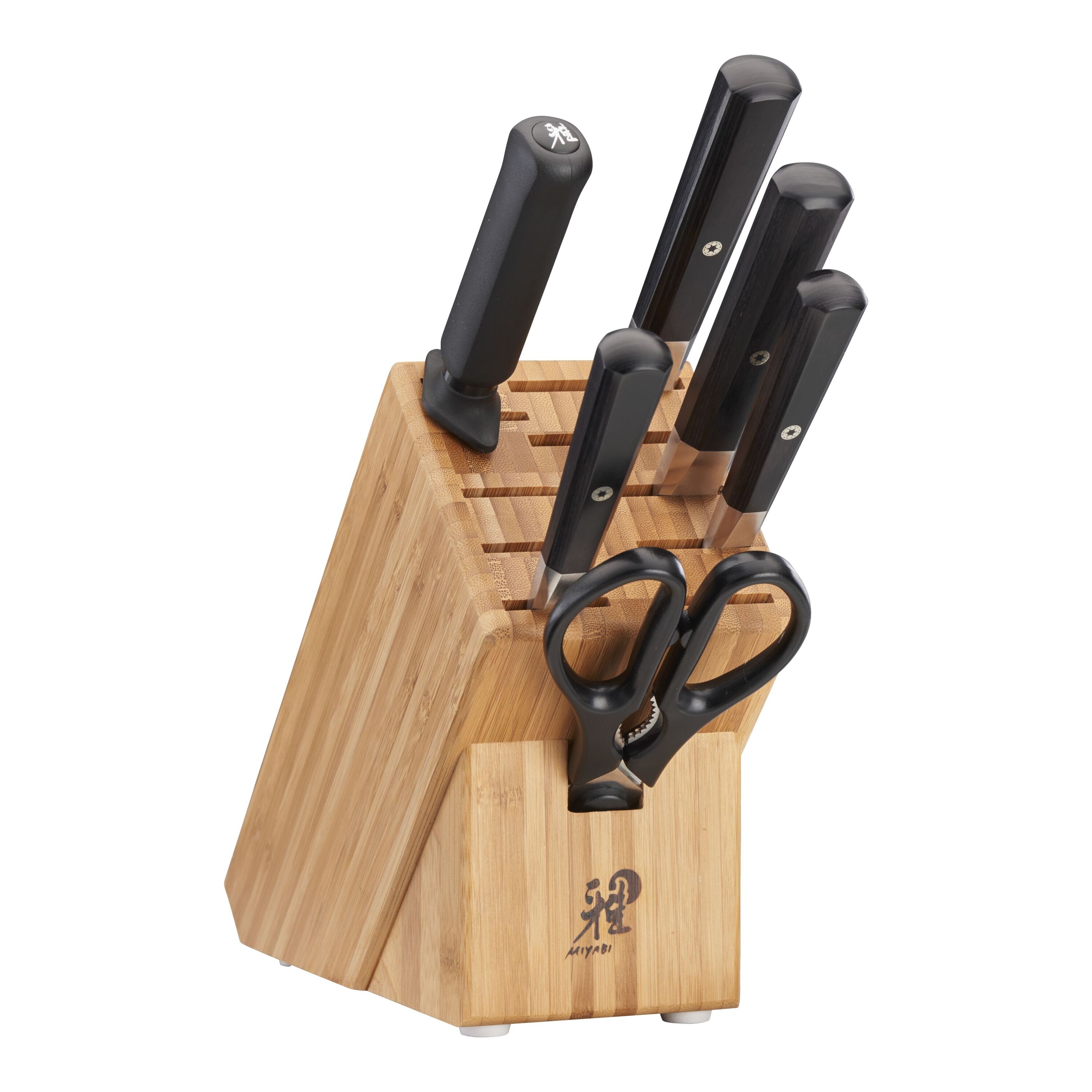 MIYABI KOH 4000FC 7-pc, Knife block set, brown