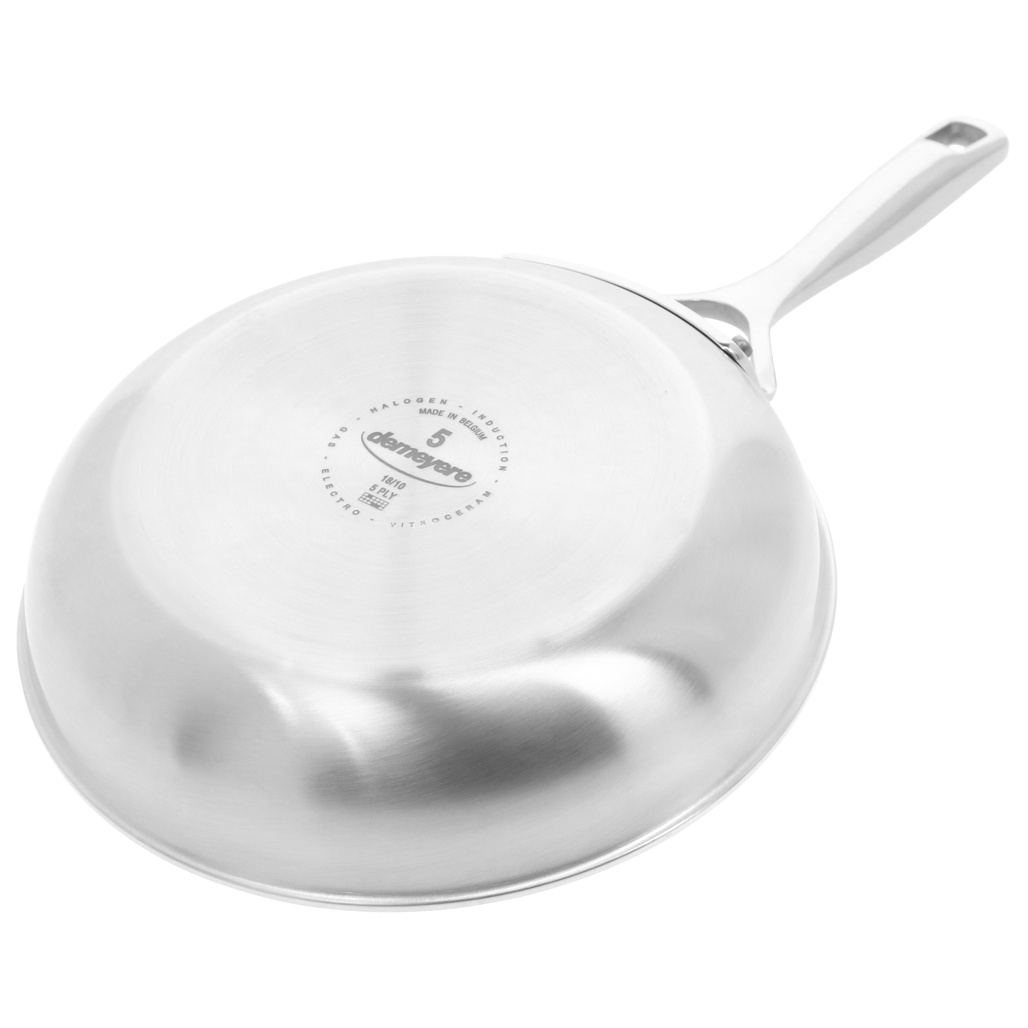 Demeyere Frying Pan 11 with Lid - Stainless Steel 5-Ply Skillet